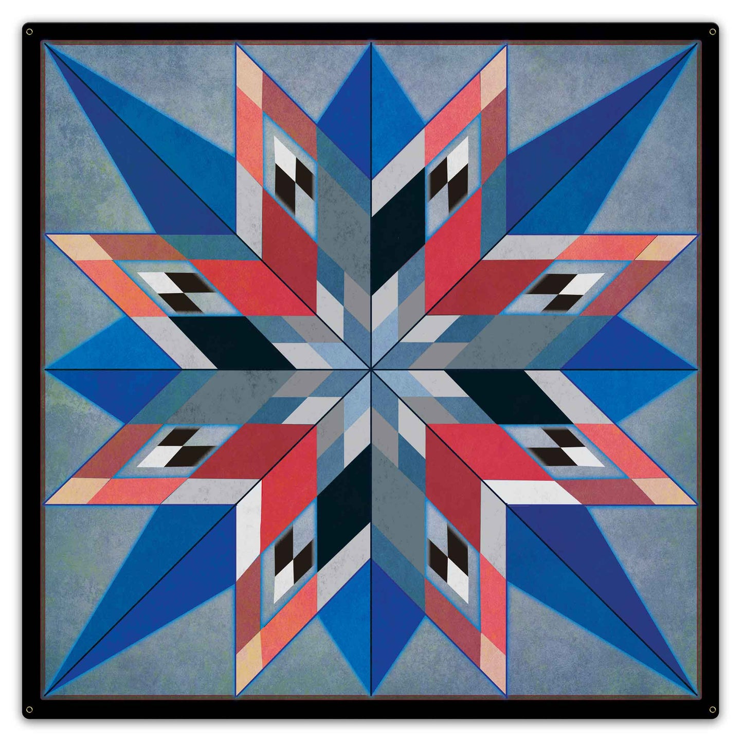 16 Point Star Blue Gray