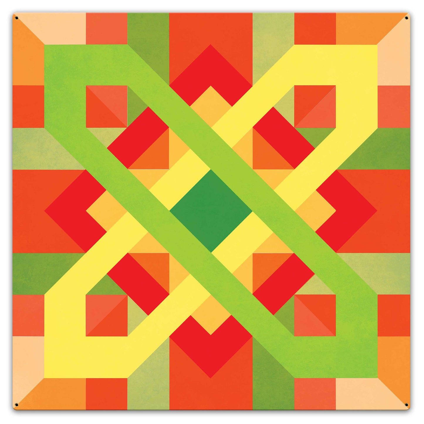 Four Corners Quilt 36 x 36 Custom Shape