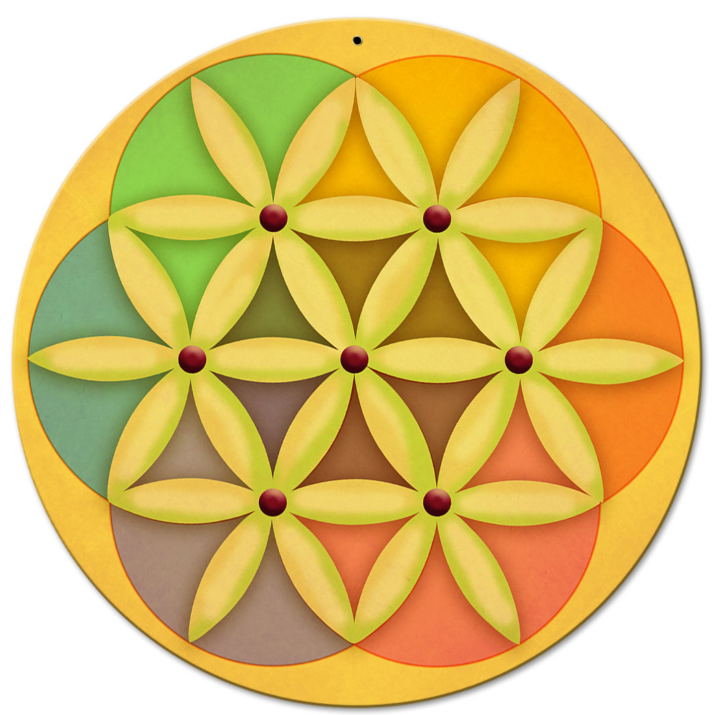 Flower Of Life 14 x 14 Round