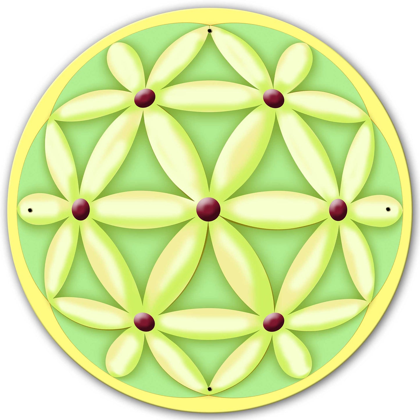 Flower Of Life Sphere 28 x 28 Round