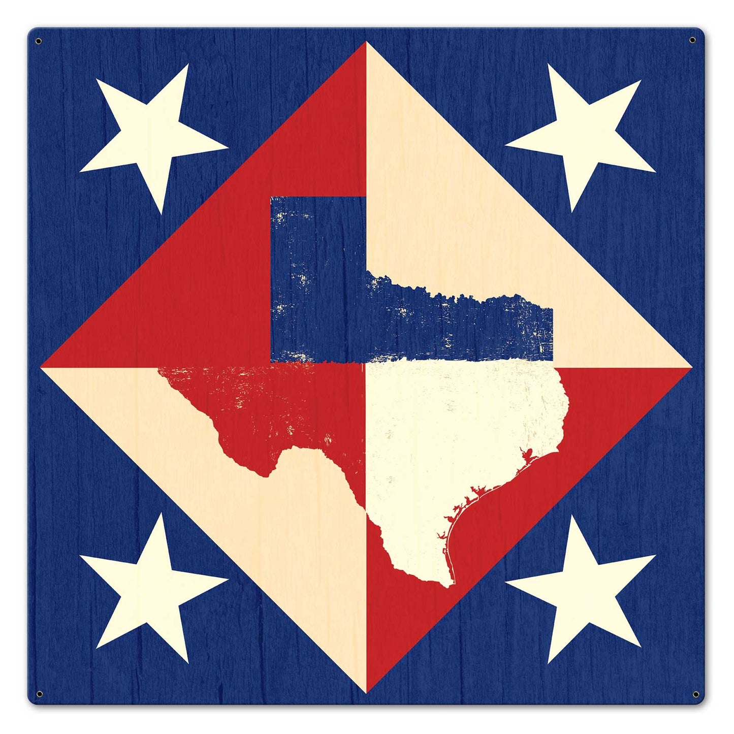 Texas Star Quilt 24 x 24 Custom Shape
