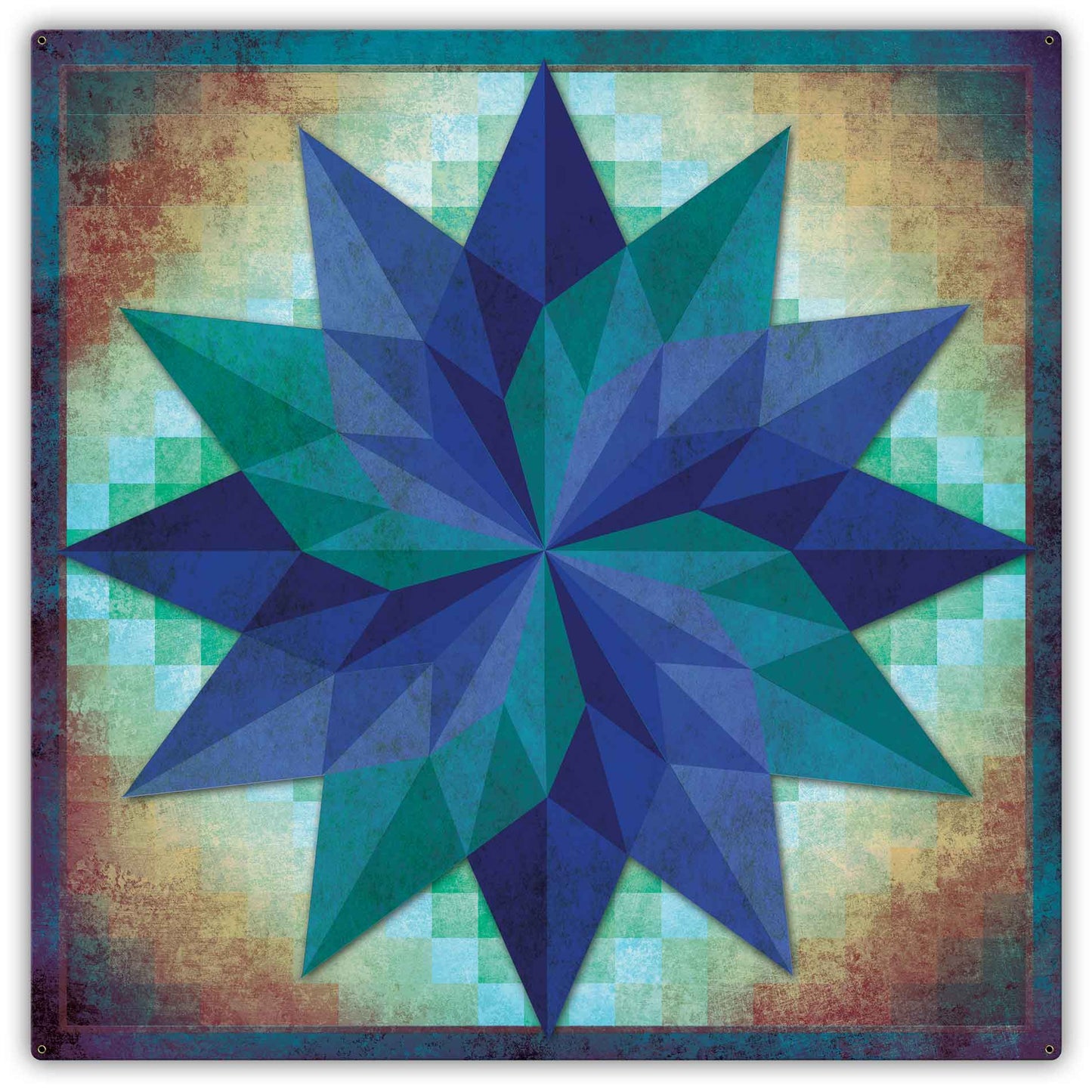 Around The World Starburst Pattern 42 x 42 Custom Shape