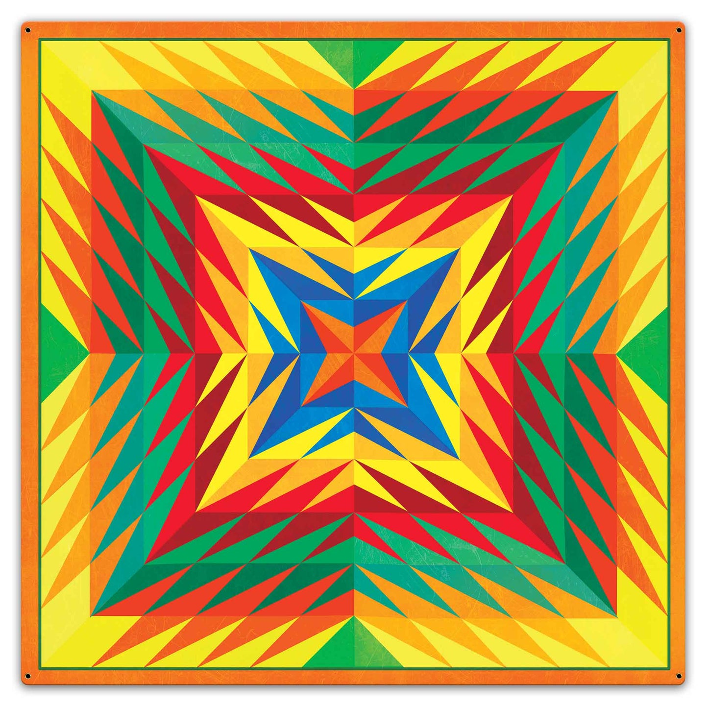 Reverse Triangle Quilt 36 x 36 Custom Shape