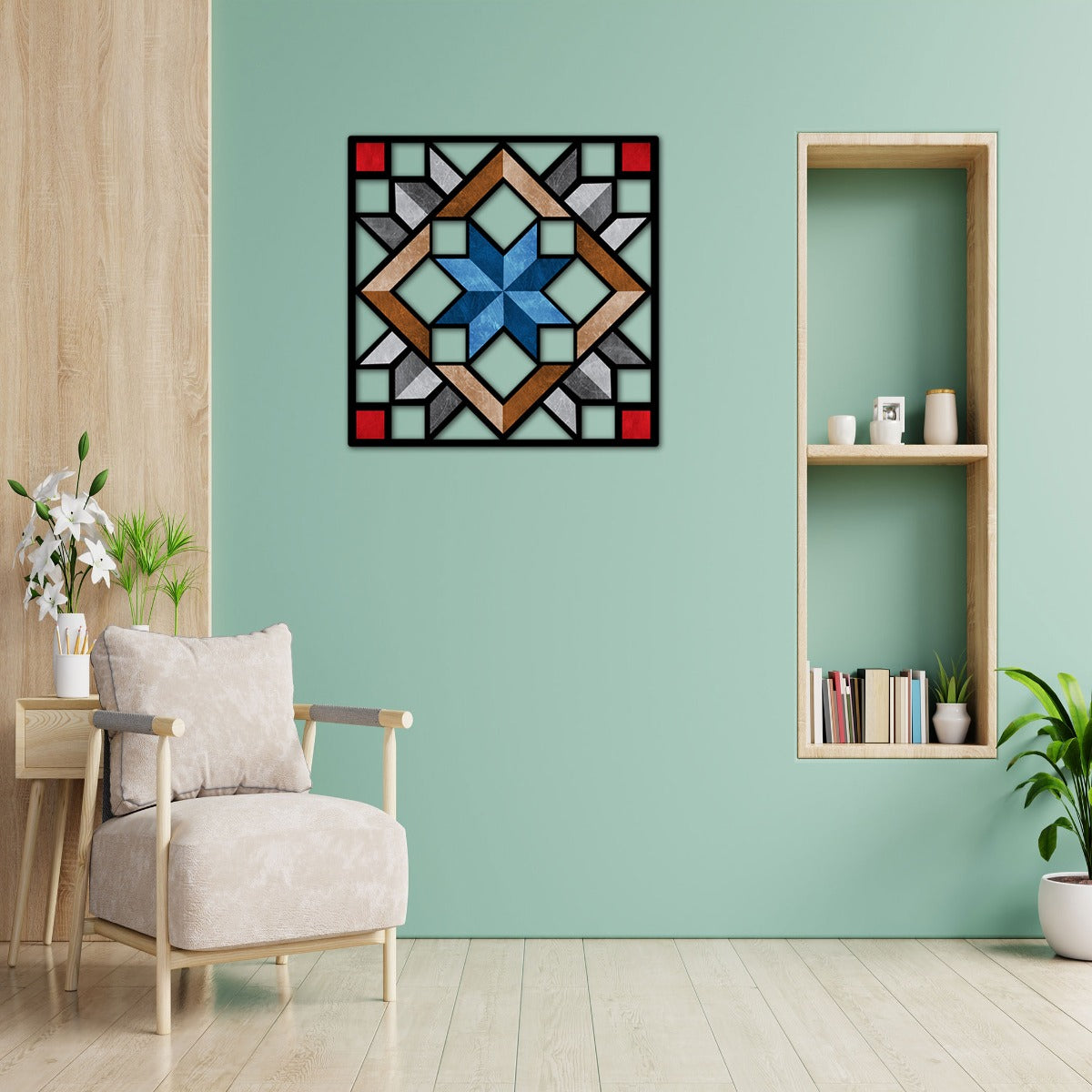 Carpenters Wheel Cutout 18 X 18 vintage metal sign