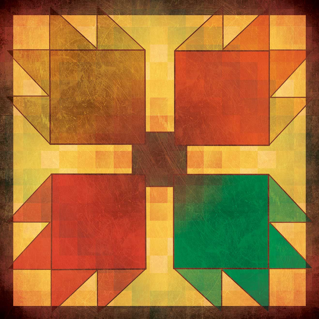 BEAR PAW BROWN 18 x 18 Custom Shape