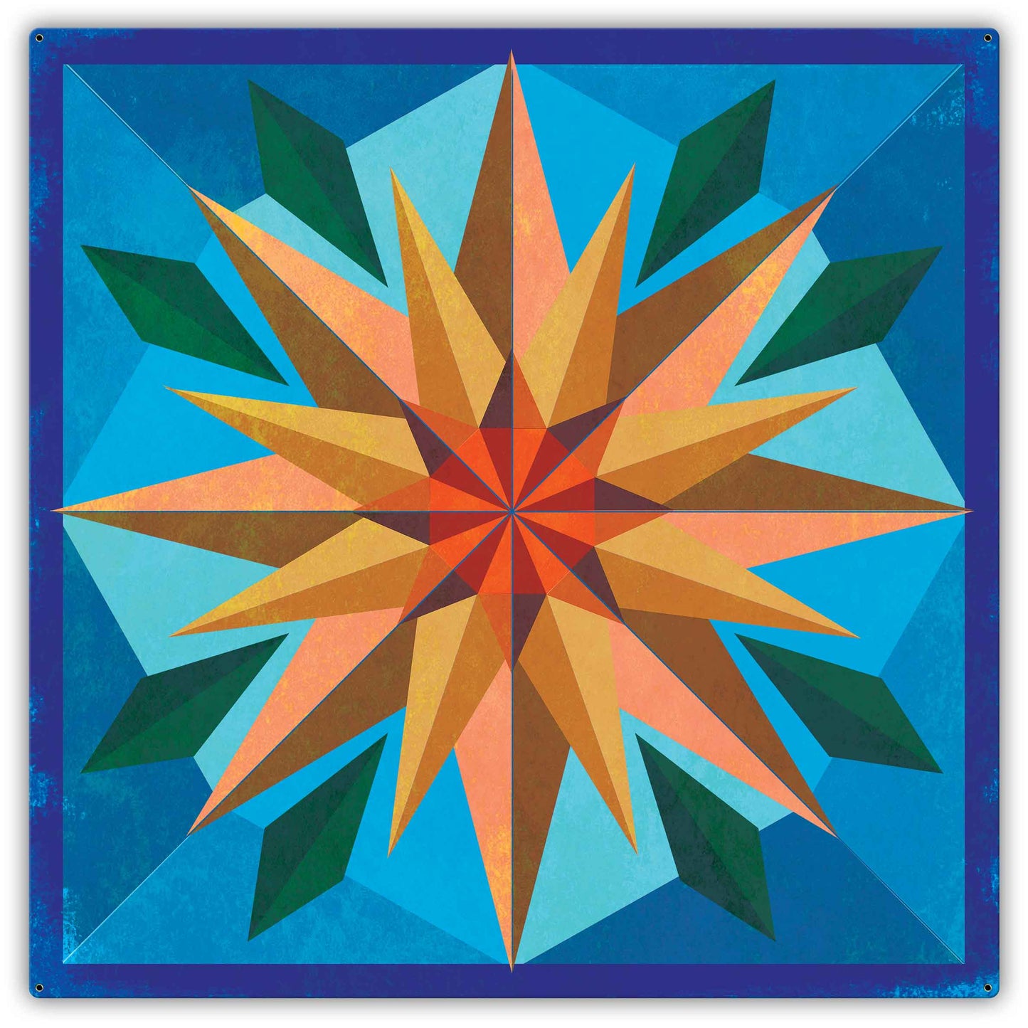 Sunflower Light Blue Bkgd 42 x 42 Custom Shape