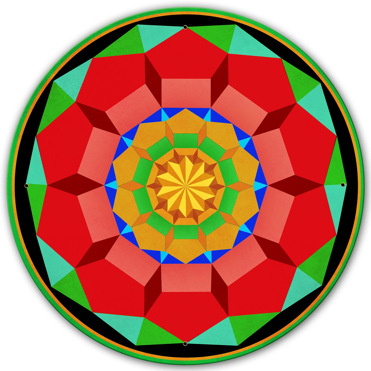 Pentagon Circle Quilt GBO 28 x 28 Round