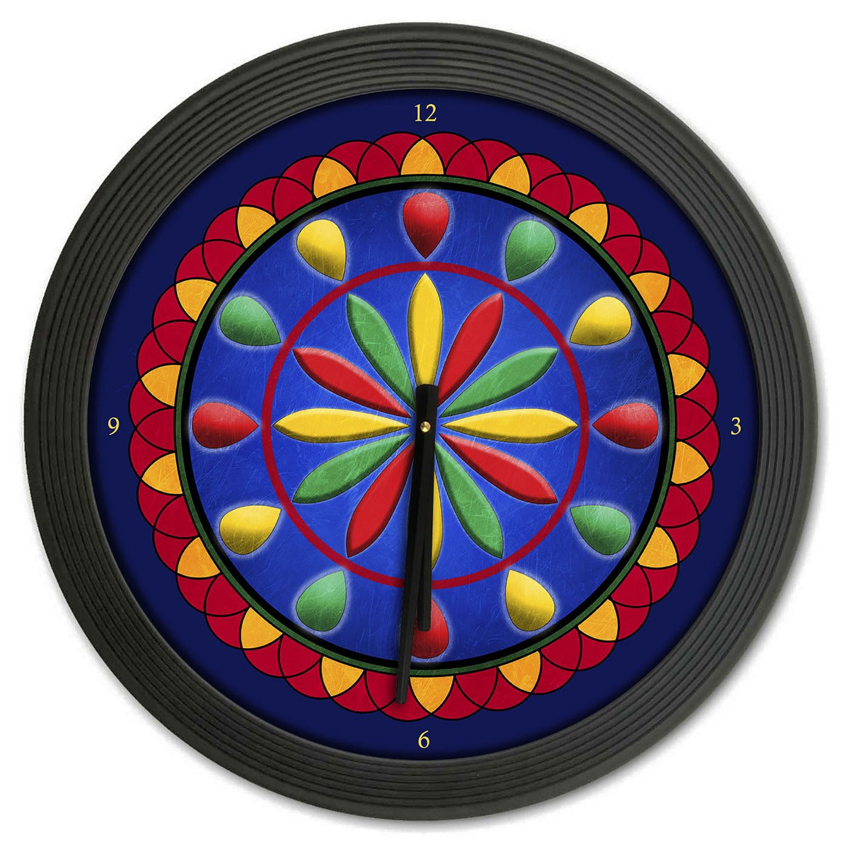 Daddy Hex Sign Blue Bkgd 18 x 18 Clock