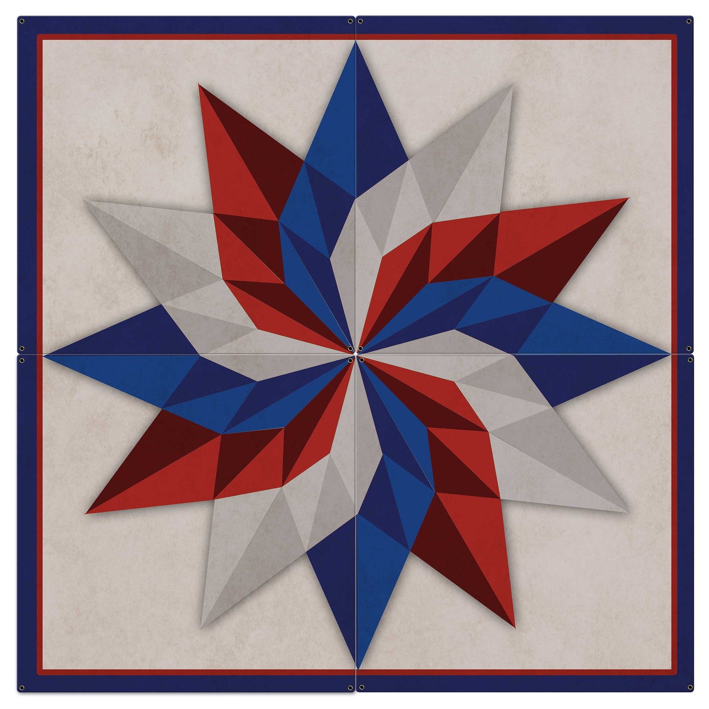 Starburst 4 Design 4pcs 48 X 49 vintage metal sign