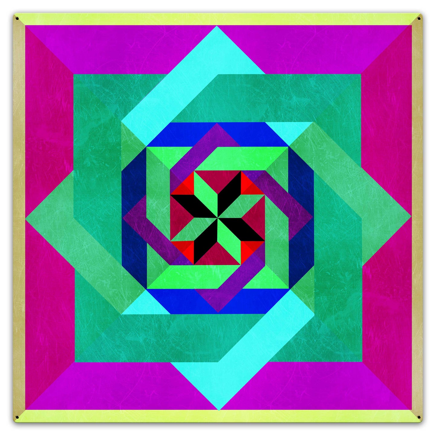 Box N Box N Box Magenta Metal Sign 36in X 36in