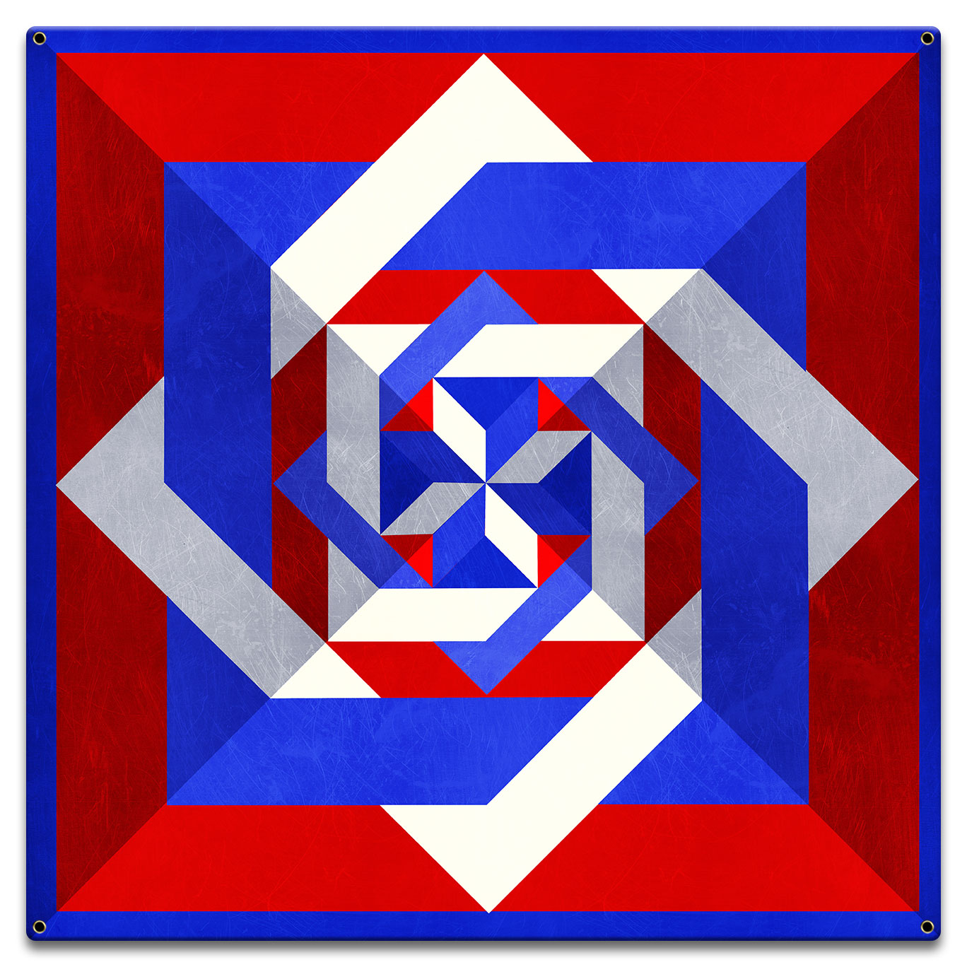 Box N Box N Box RWB Metal Sign 18in X 18in