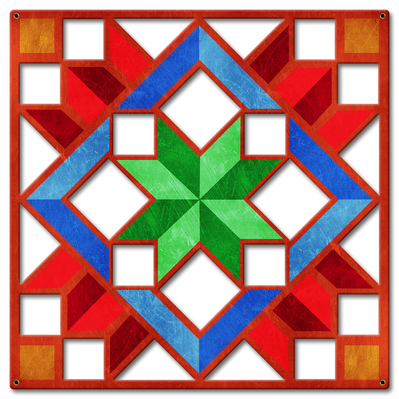 Carpenters Wheel Cut out RGB Metal Sign 36in X 36in