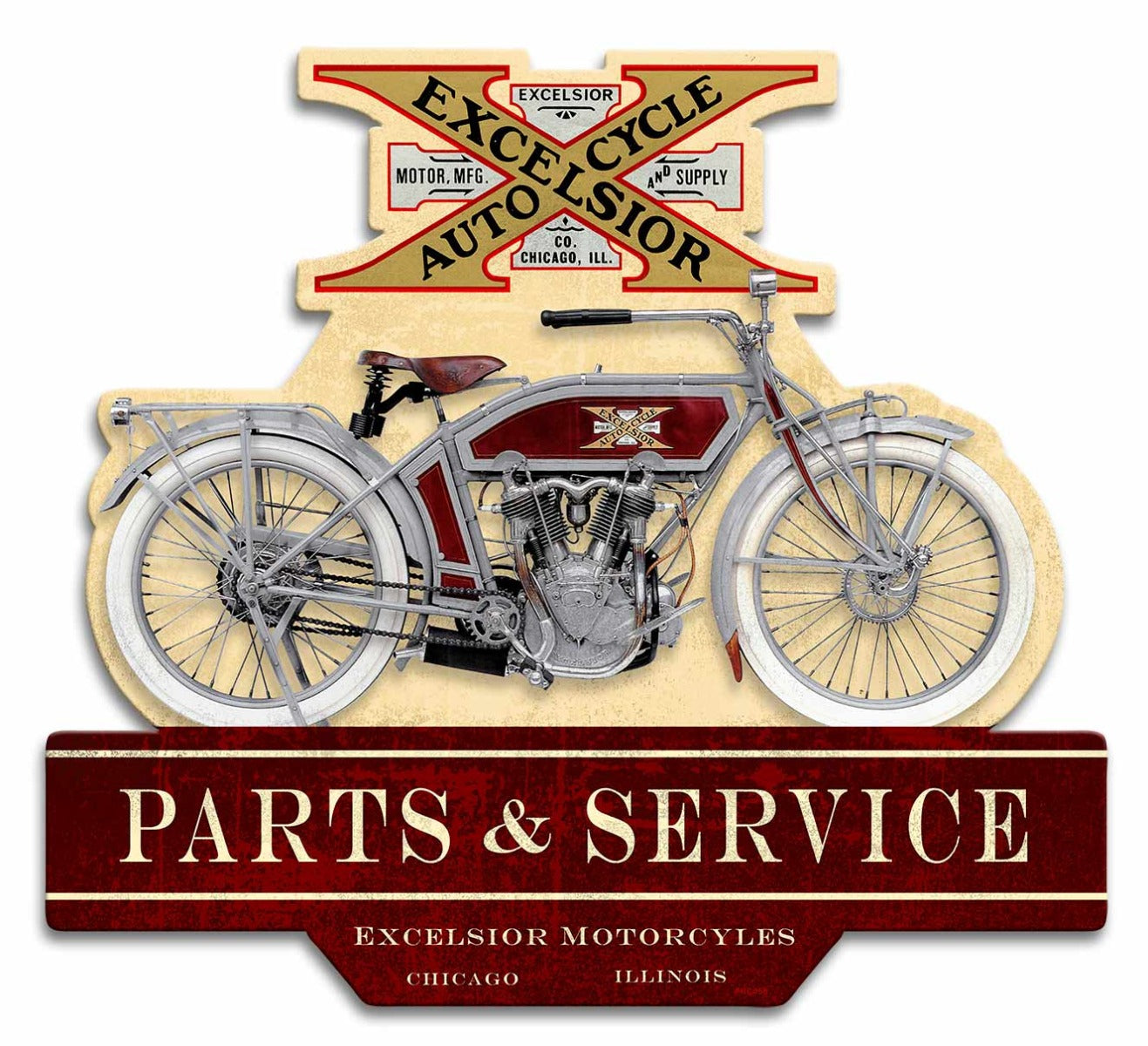 Double Sided Excelsior Motorcycle