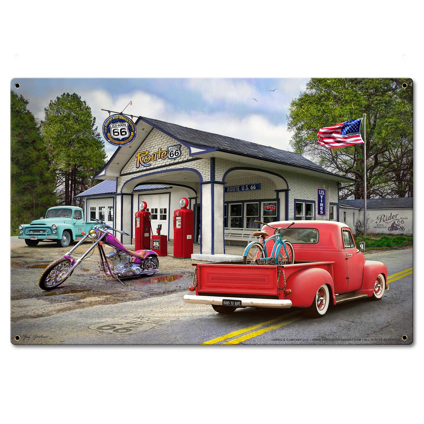 Gas Station 24 X 16 vintage metal sign