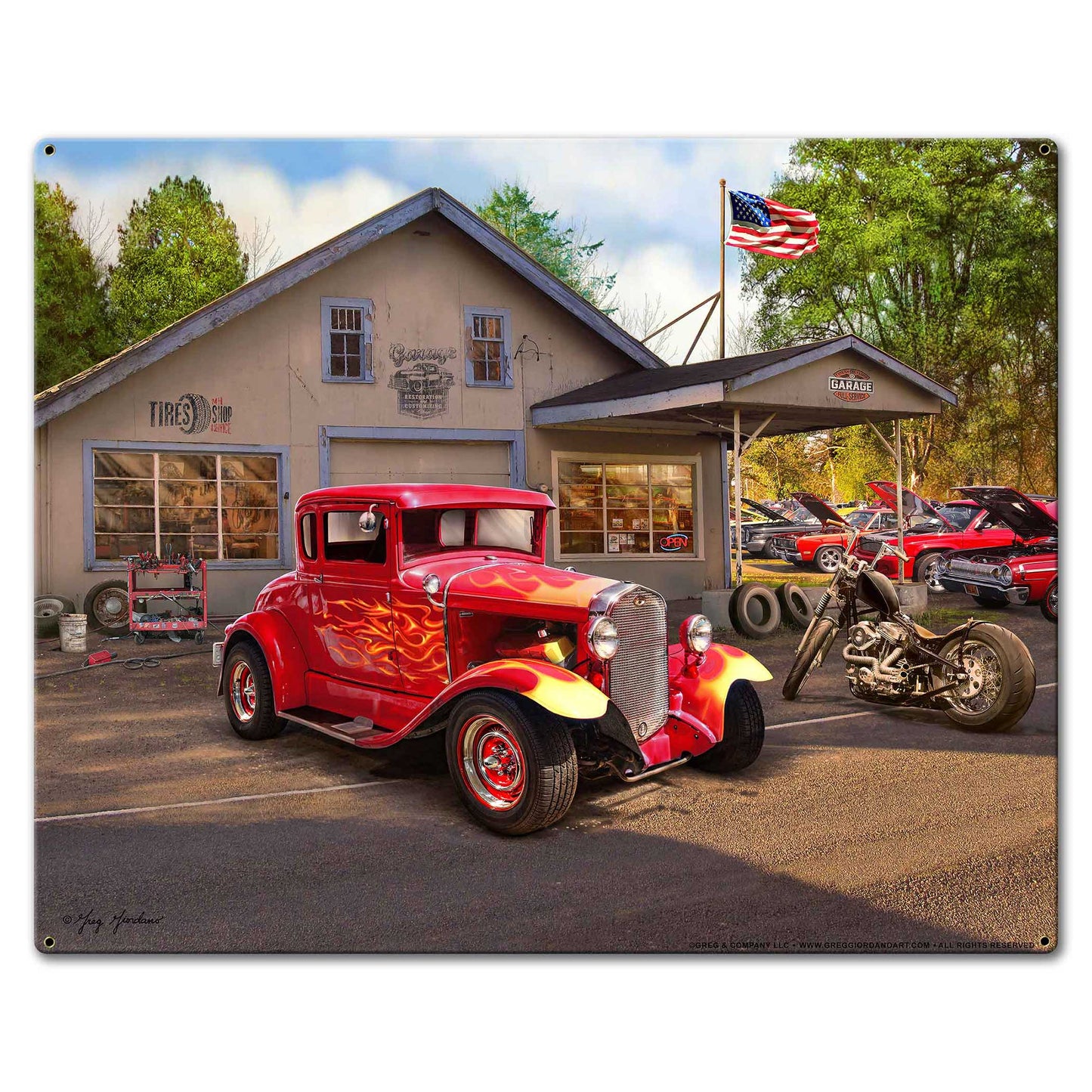 Nostalgic America 30 X 24 vintage metal sign