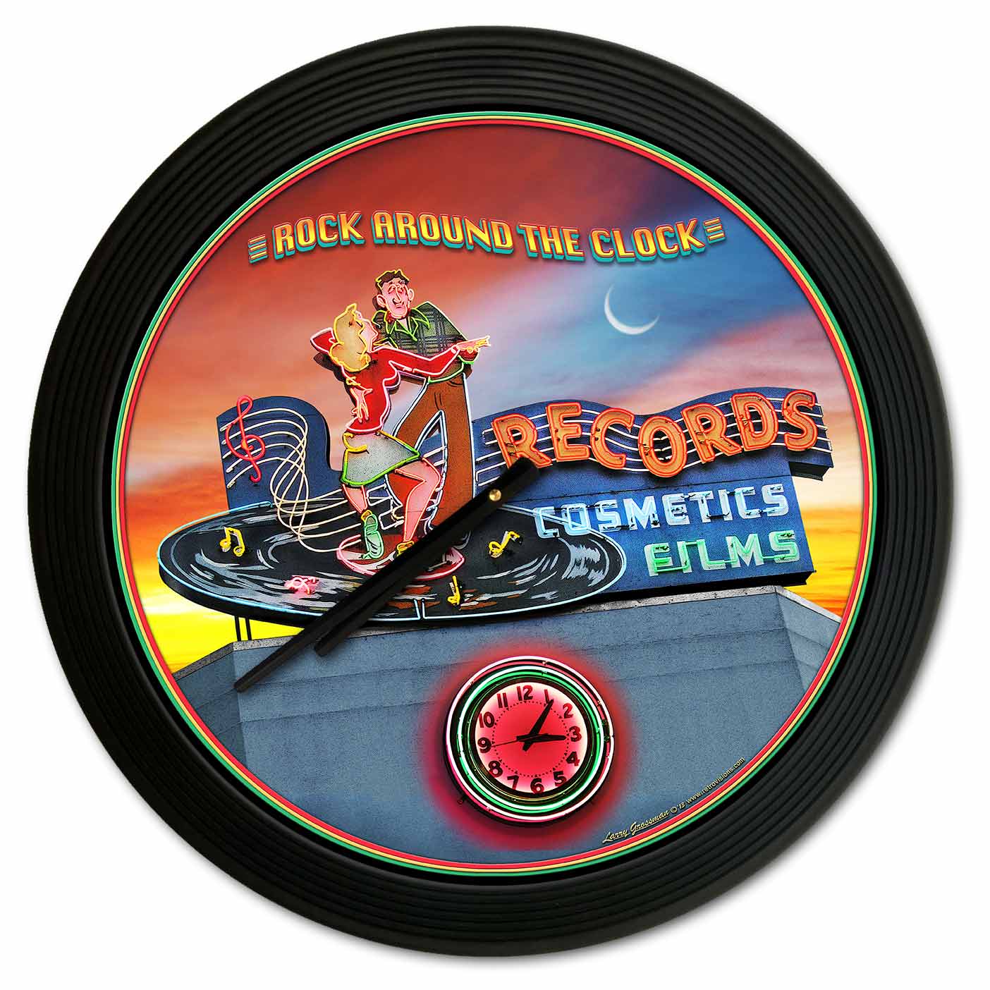 Rock Around The Clock 18 x 18 Clock