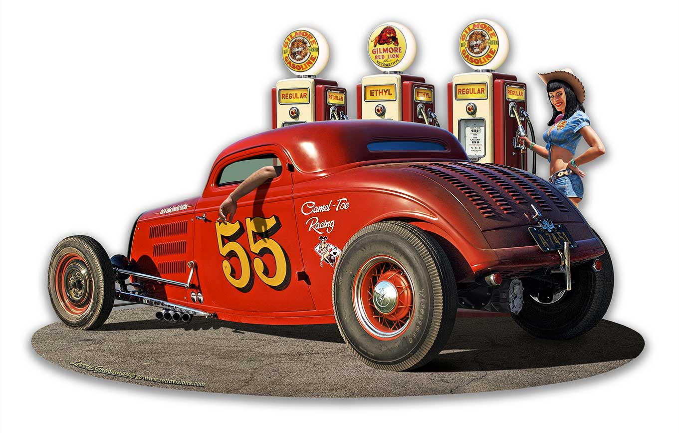 1933 Ol' Skool Coupe w Pump Girl