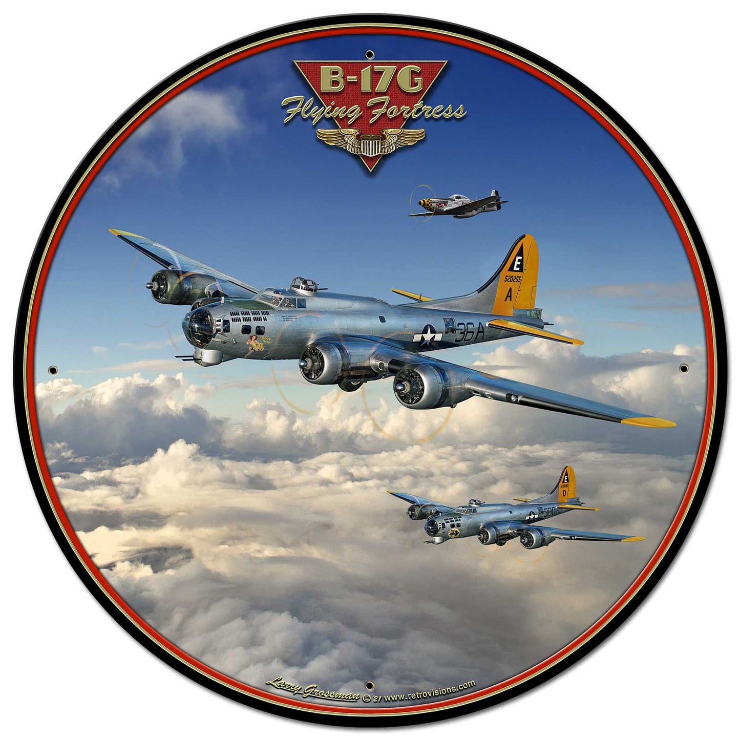 B-17 Flying Fortress 28 x 28 Round