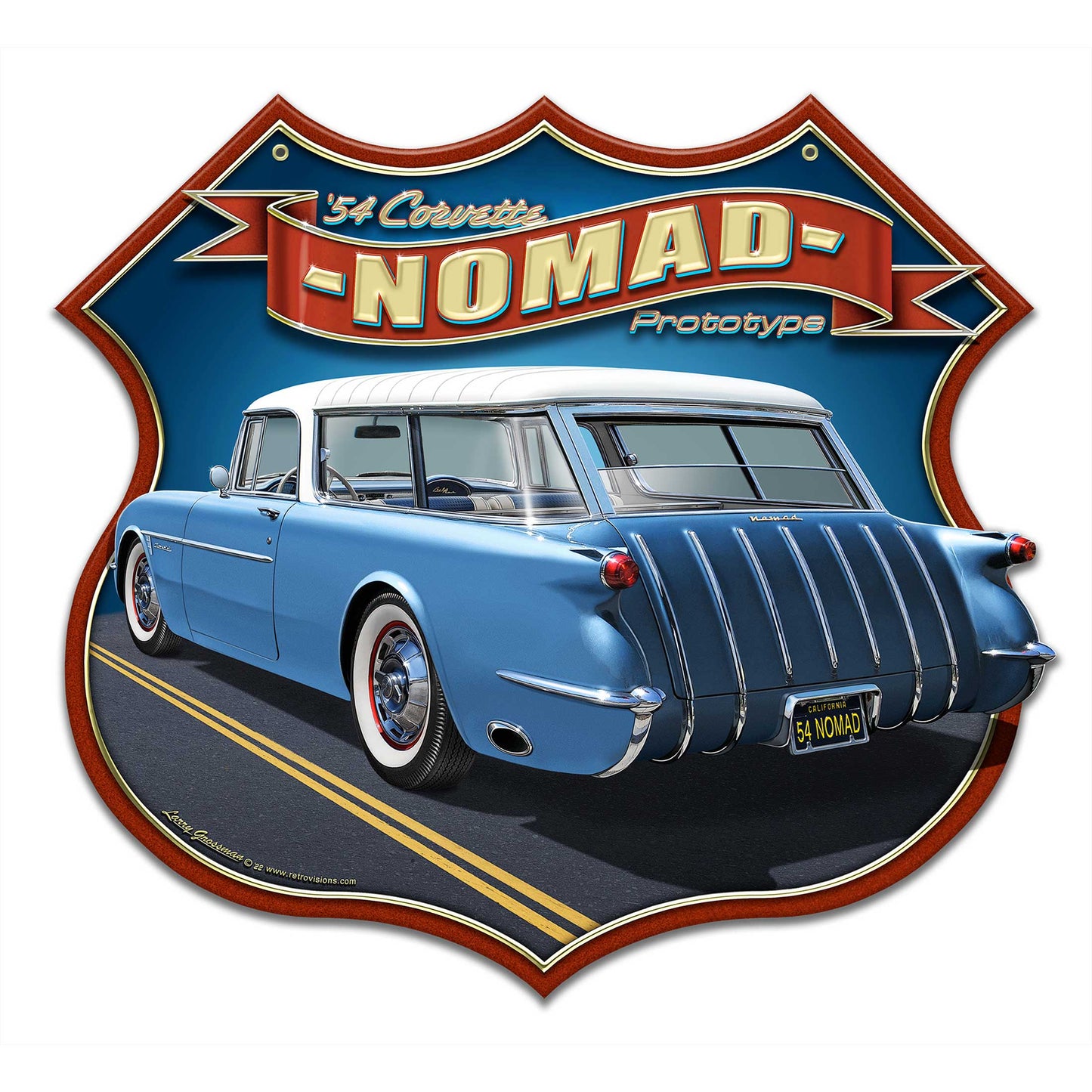 Nomad Shield 16 X 15 vintage metal sign