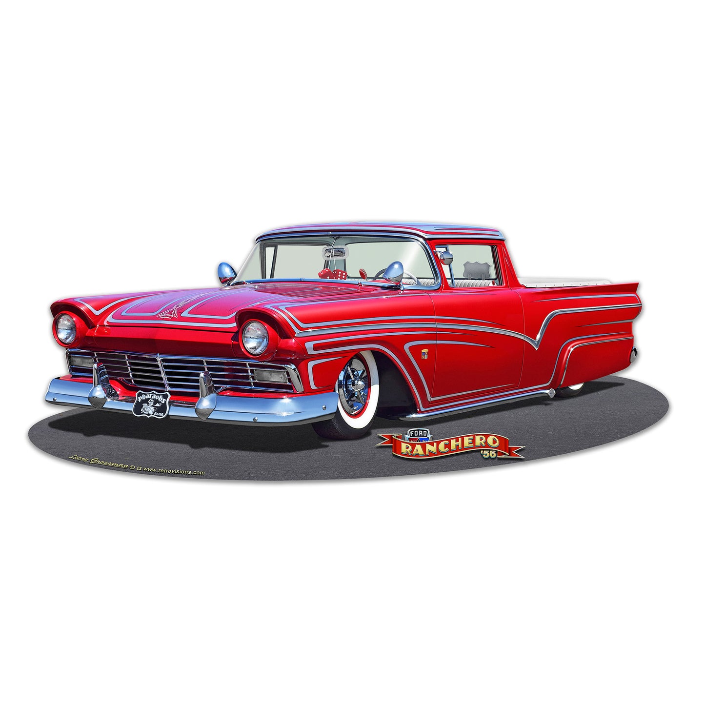 1956 FORD RANCHERO KUSTOM Metal Sign 18in X 8in