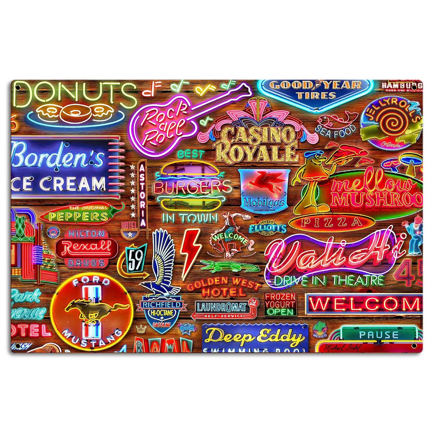 Nifty Neons 24 X 16 vintage metal sign