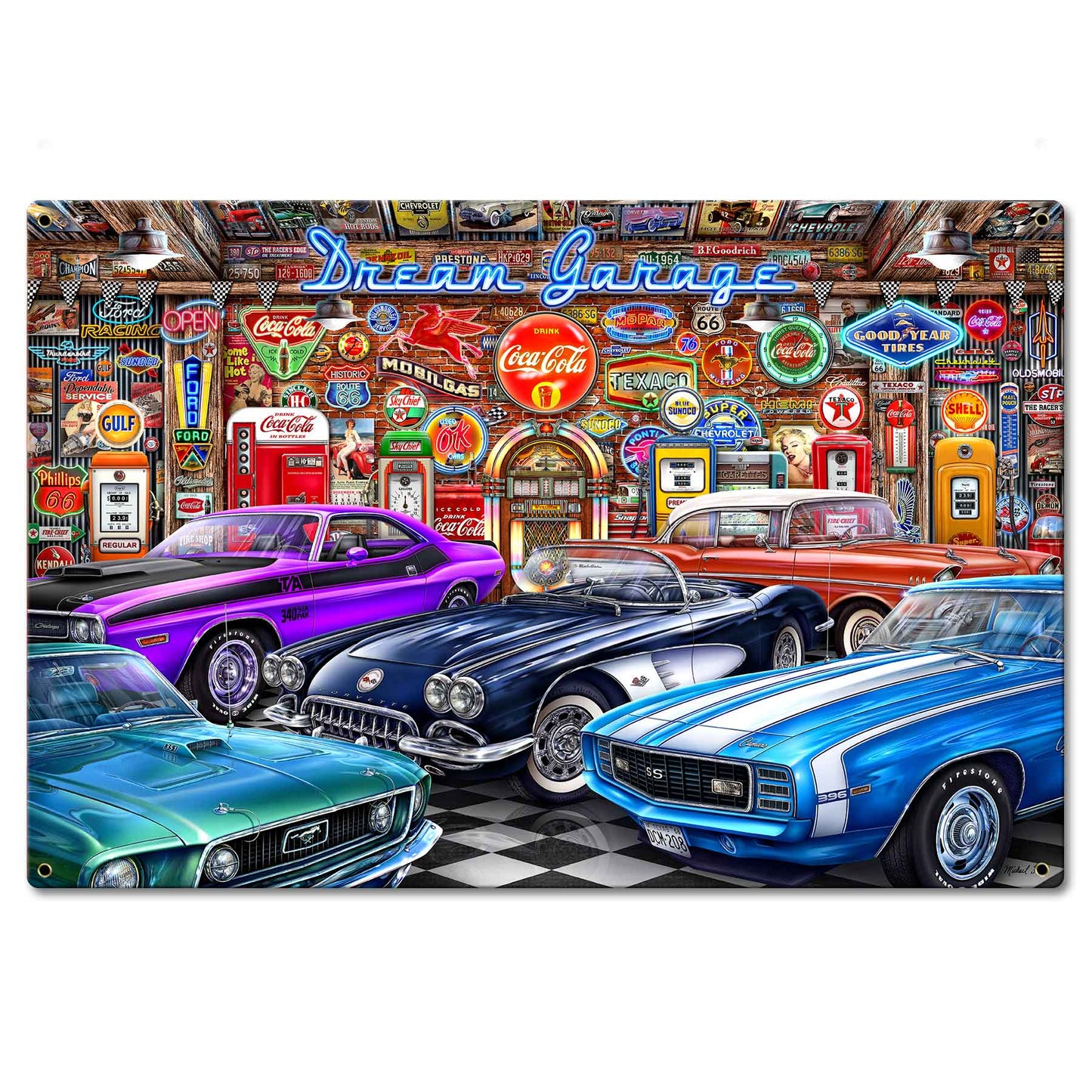 Dream Garage 24 X 16 vintage metal sign