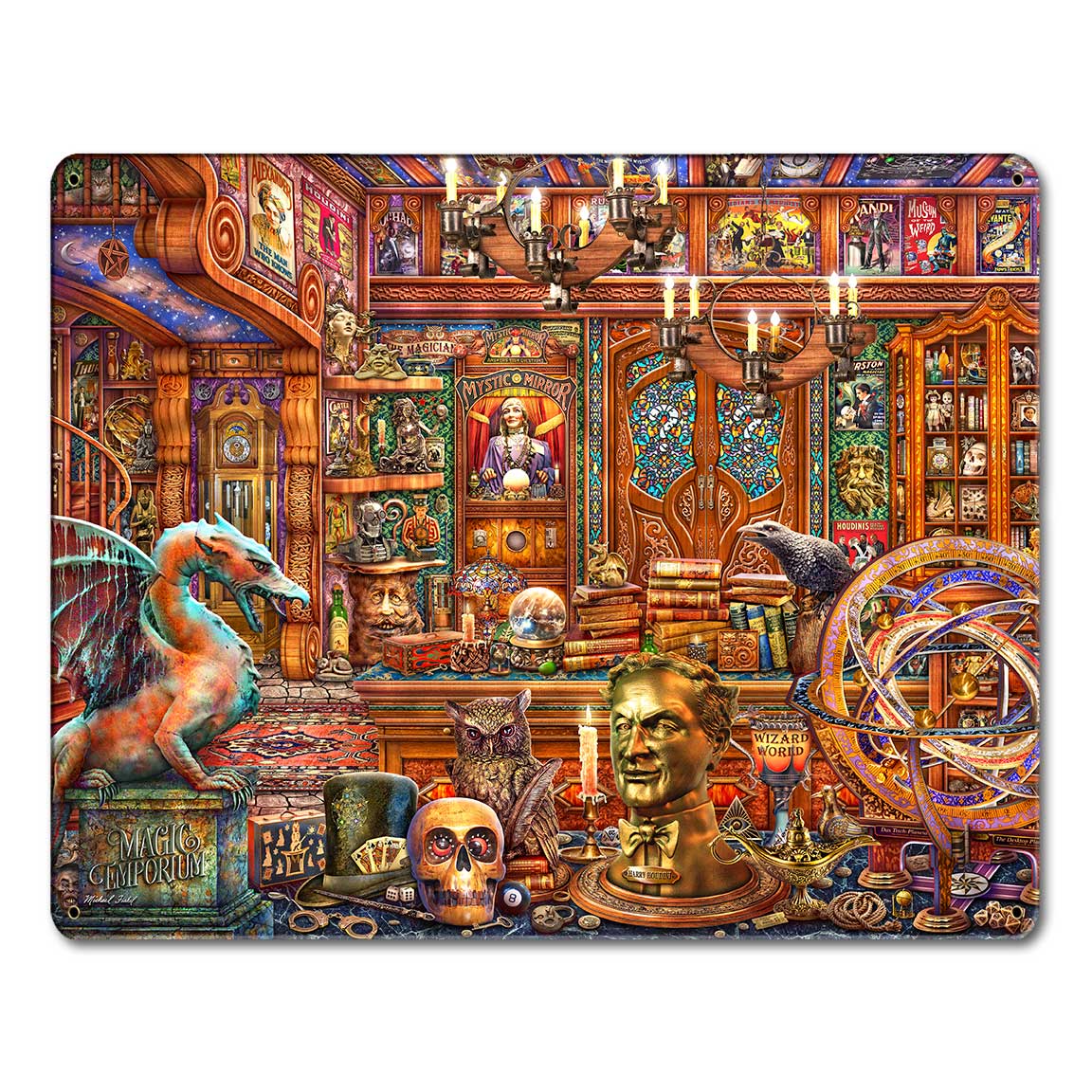 Mr. Curios Magic Emporium 15 X 12 vintage metal sign