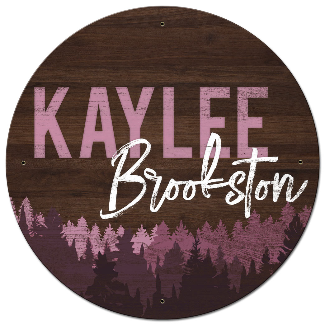Nursery Sign Pink 28 x 28 Round - Personalized