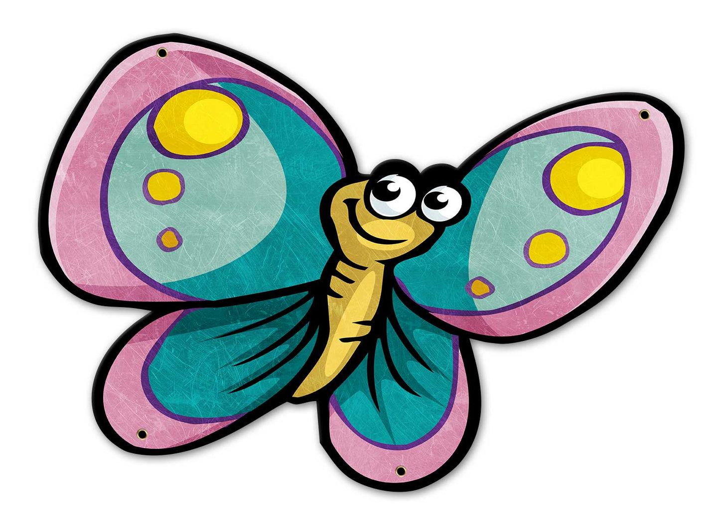 Pink Butterfly 20 x 14 Custom Shape
