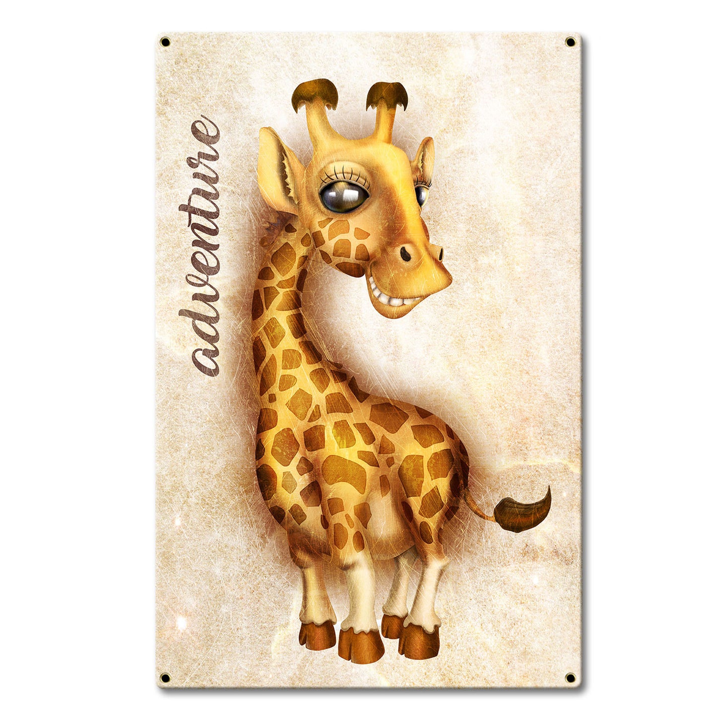 Adventure Giraffe 13 x 20 Custom Shape
