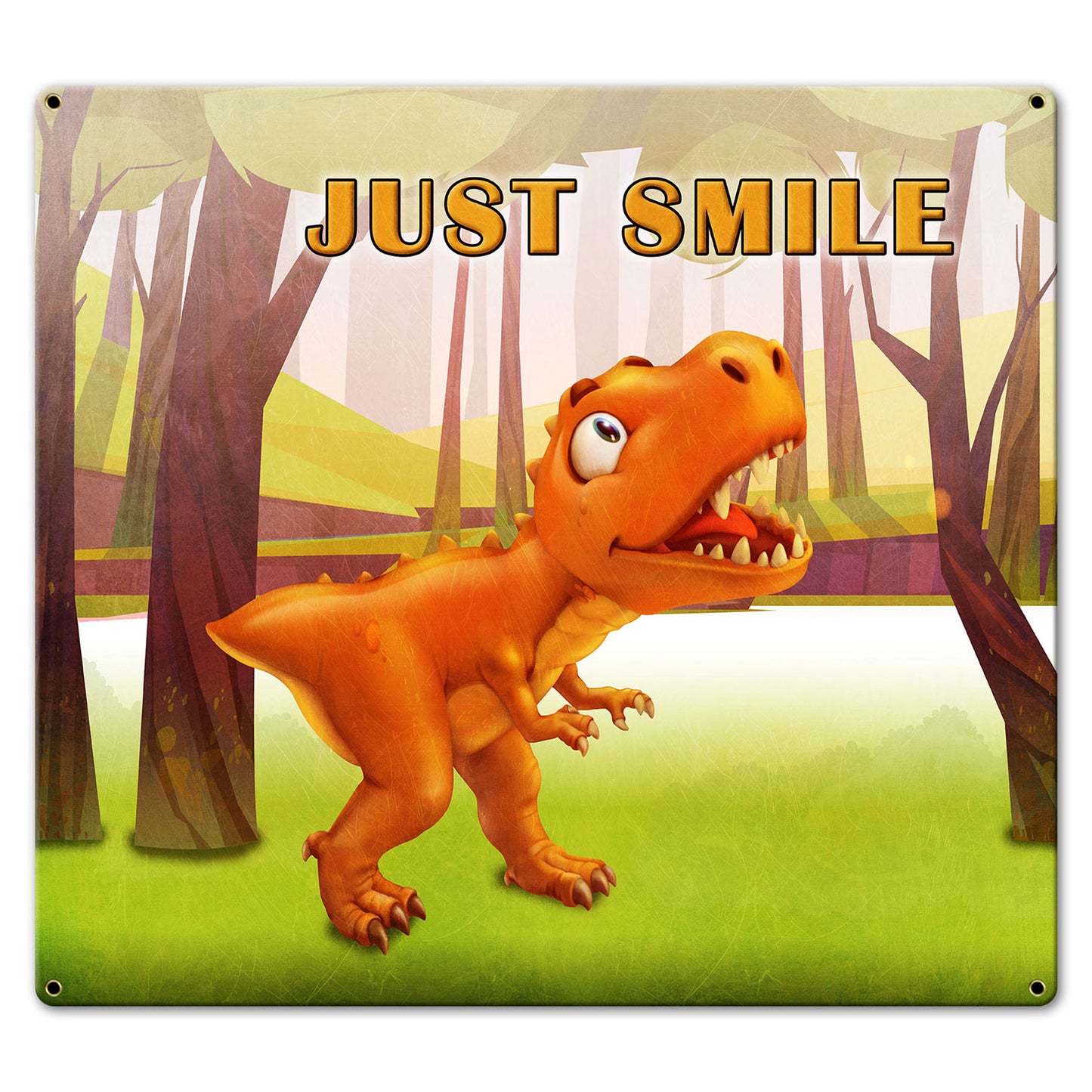 Just Smile Dinosaur 20 x 18 Custom Shape