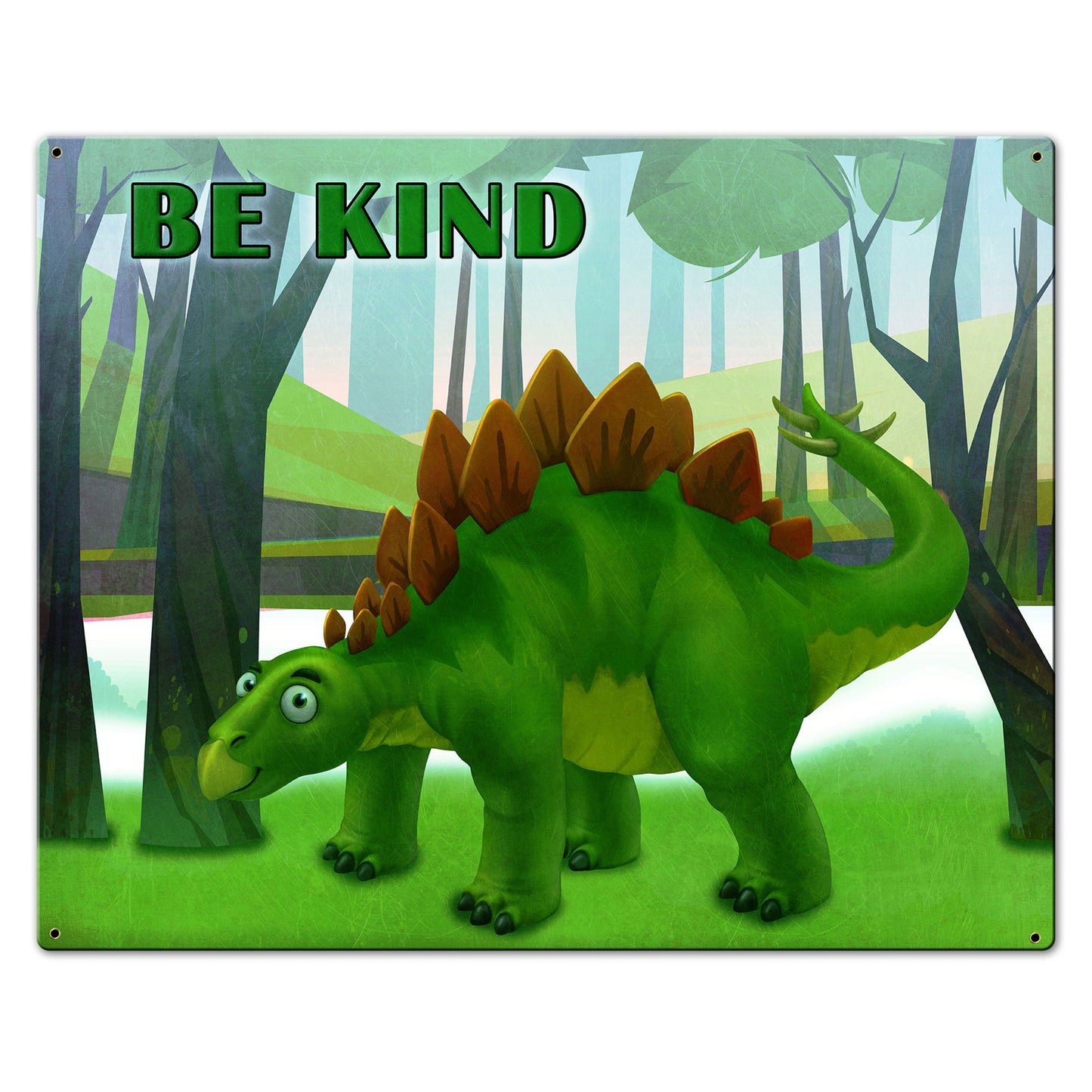 Be Kind Dinosaur 30 x 24 Custom Shape