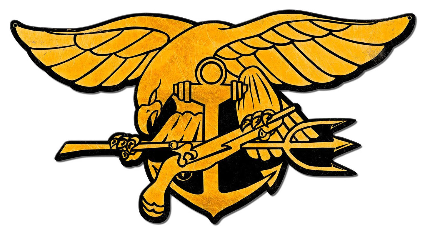 Navy Seal Trident Vintage Sign