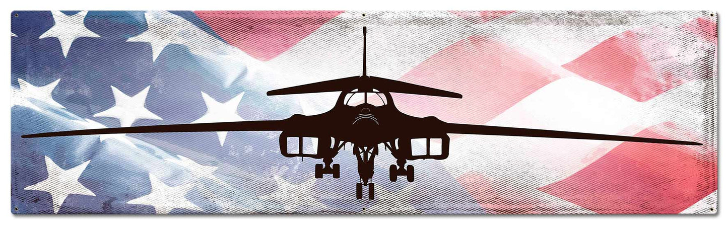 Planes B1B Bomber American Flag