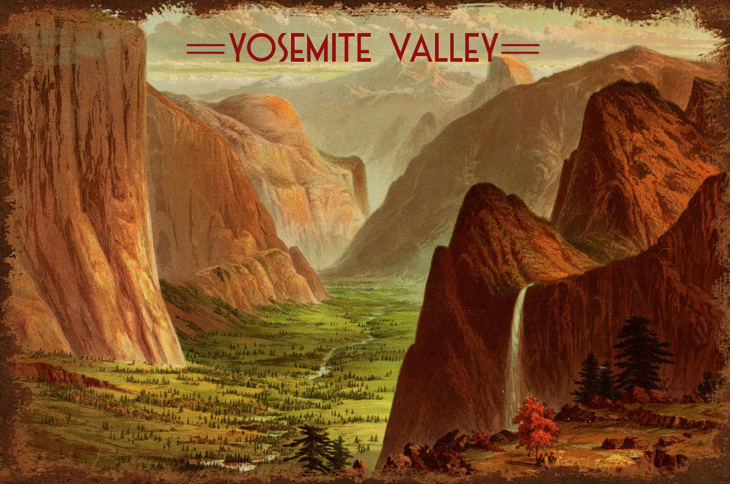 Yosemite Old Painting Vintage Sign