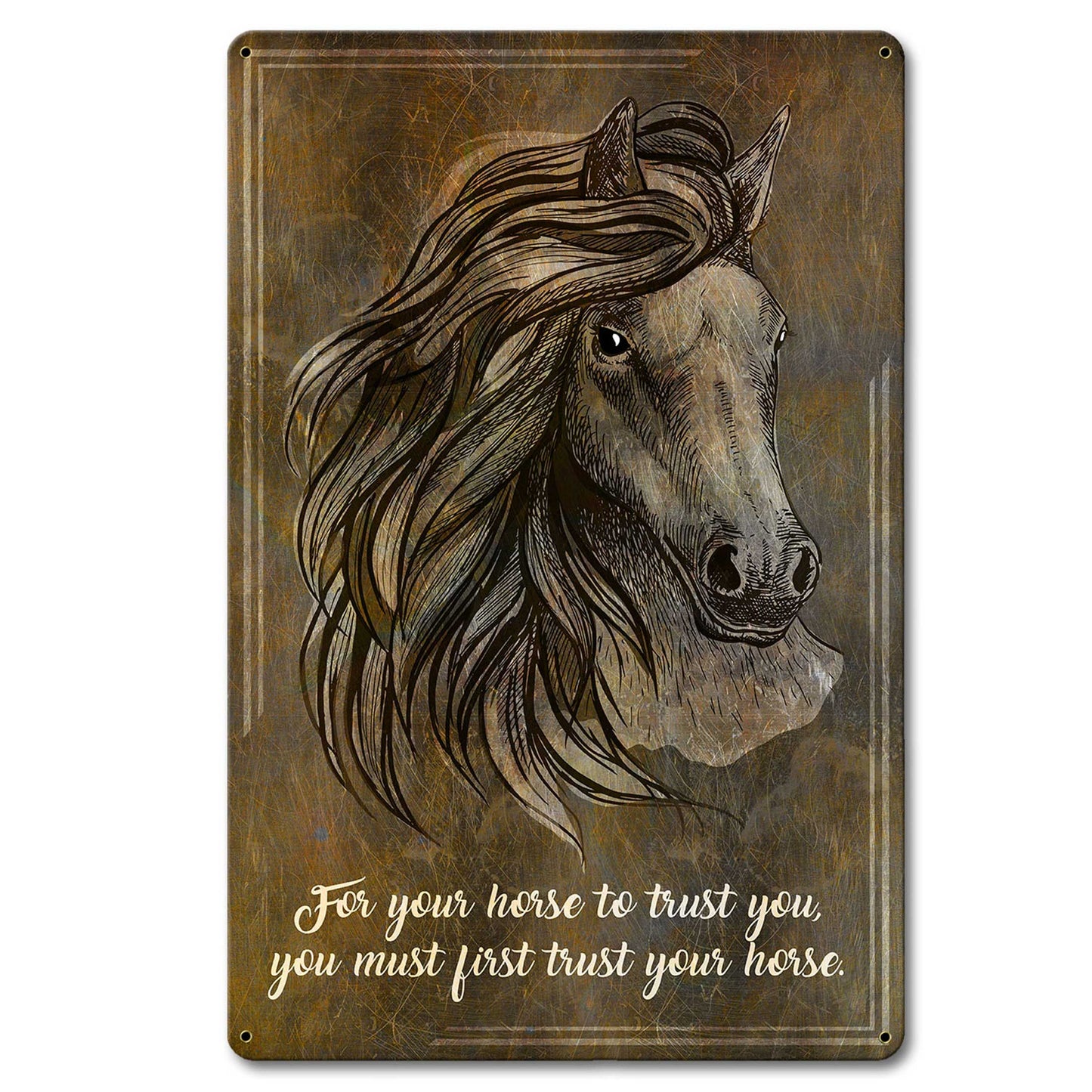 Horse Trust Dark 12 x 18 Satin