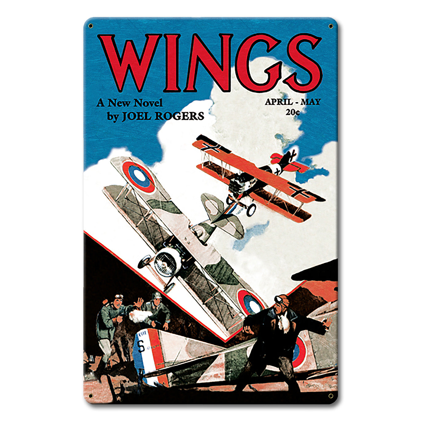 Wings Novel Cover Metal Sign 12in X 18in