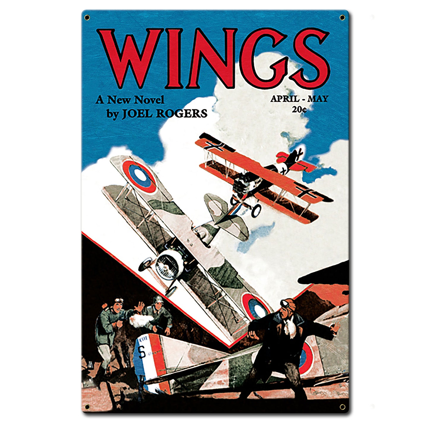 Wings Novel Cover Metal Sign 16in X 24in