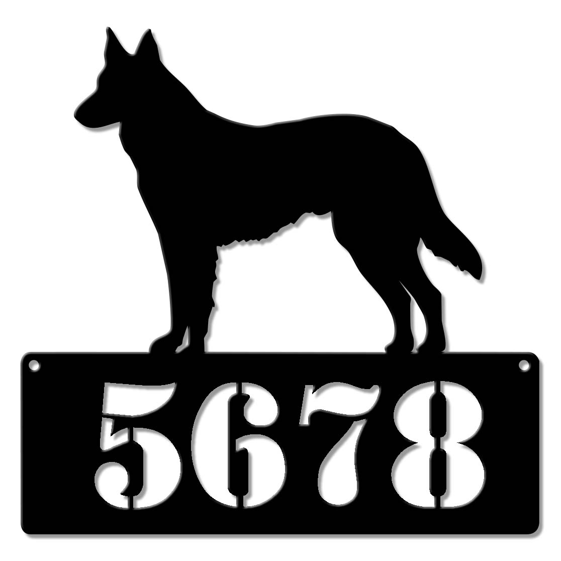 German Shepherd Address Sign - Personalized