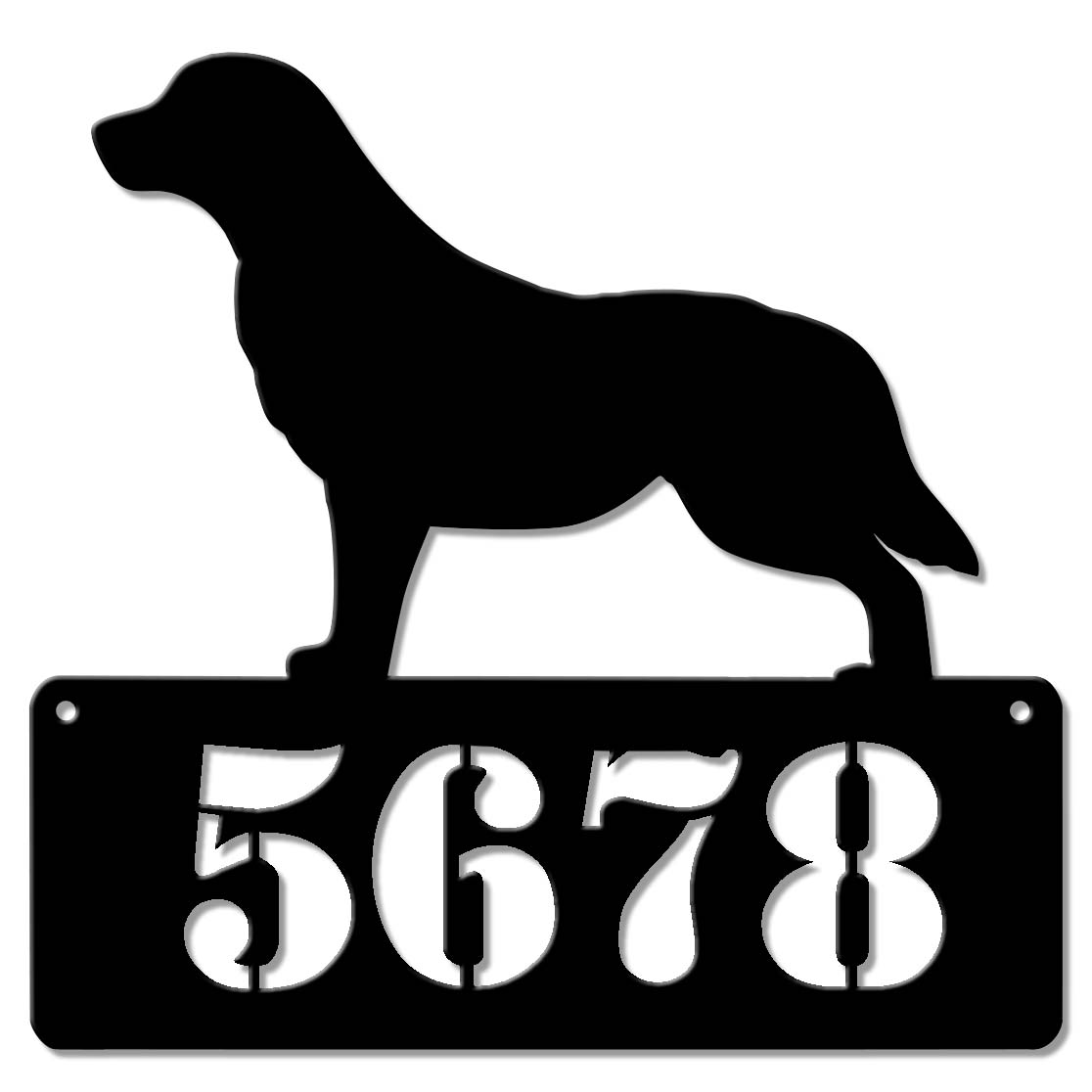 Golden Retriever Address Sign - Personalized
