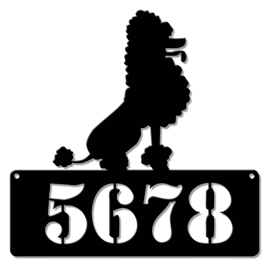 Poodle Address Sign - Personalized
