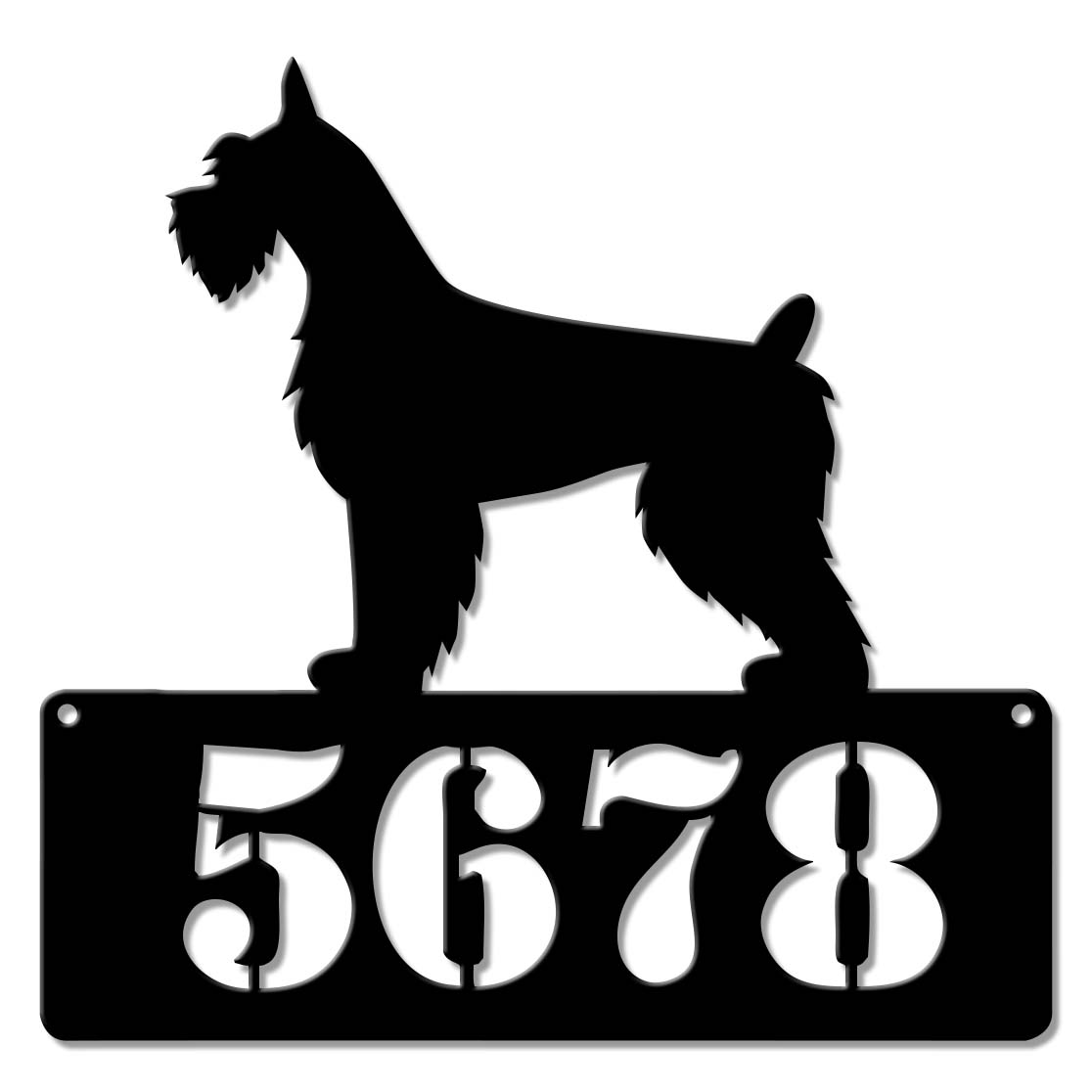 Schnauzer Address Sign - Personalized
