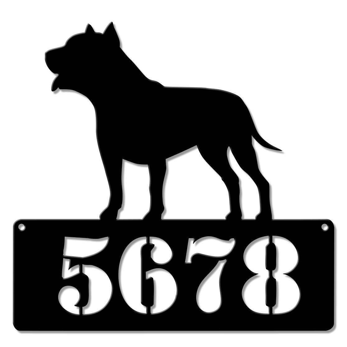 Pit Bull Address Sign - Personalized