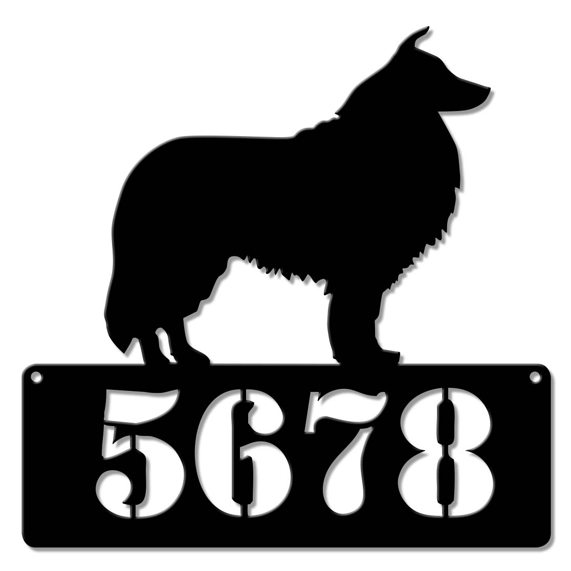 Collie Address Sign - Personalized