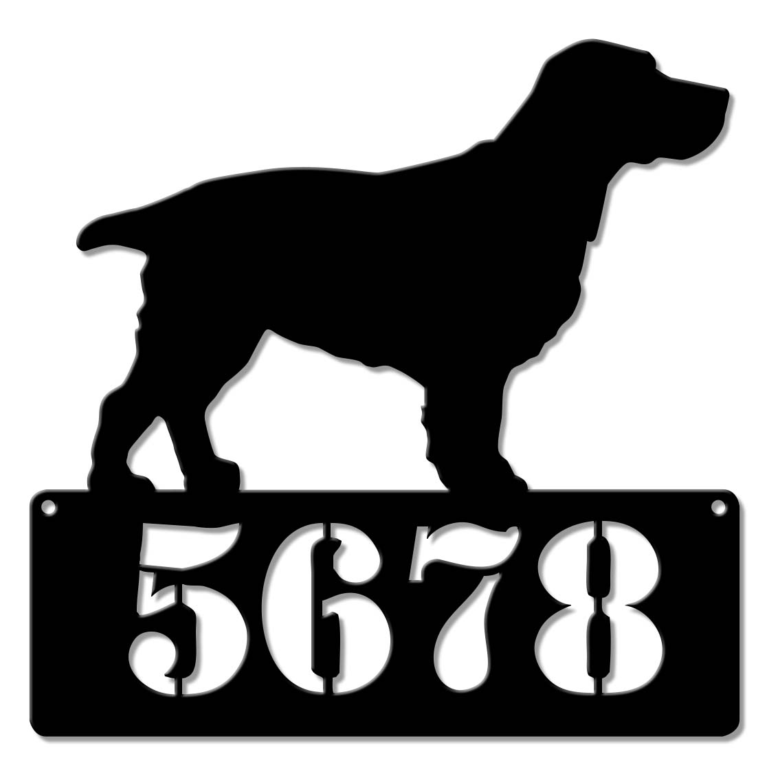 Cocker Spaniel Address Sign - Personalized