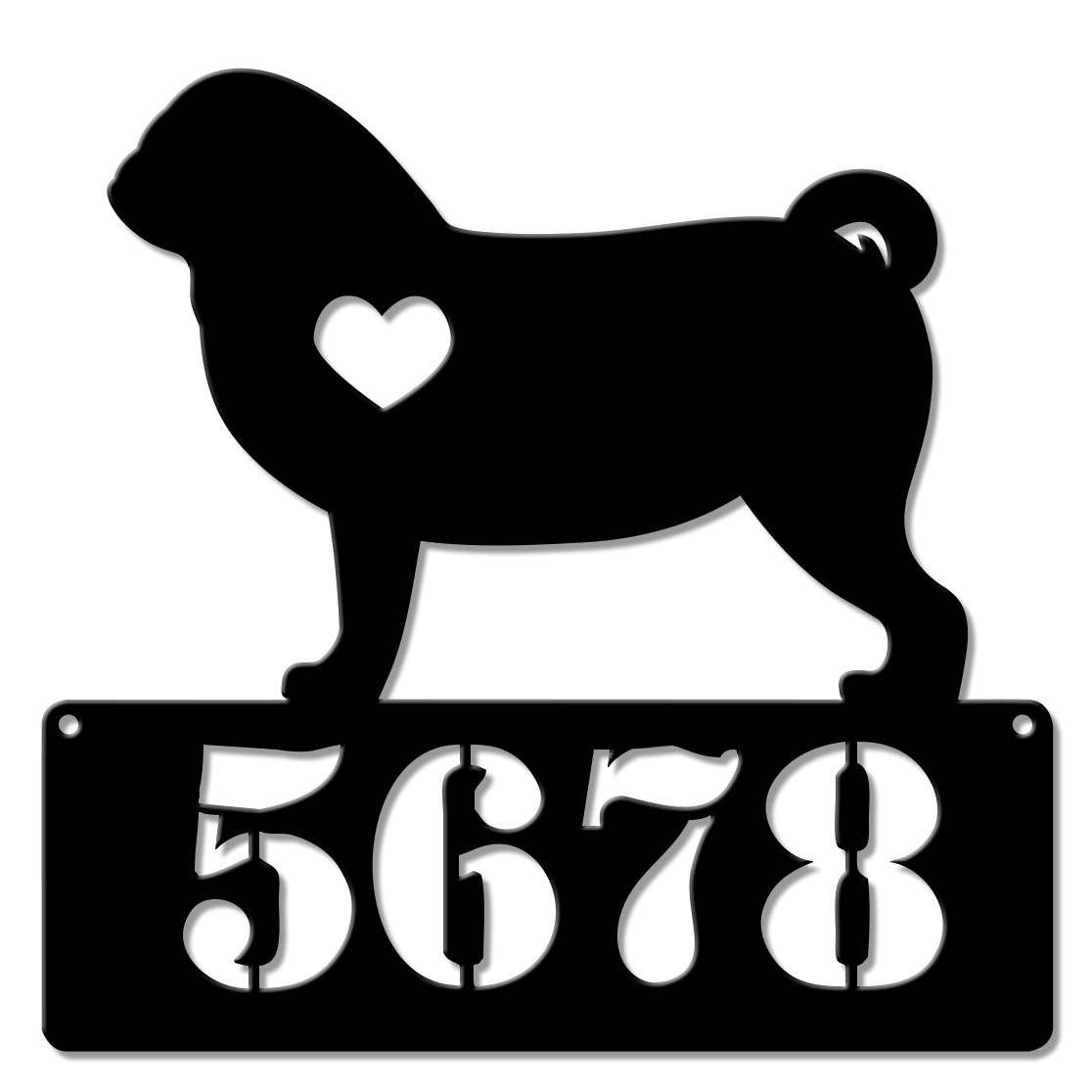 Pug Lover Address Sign - Personalized
