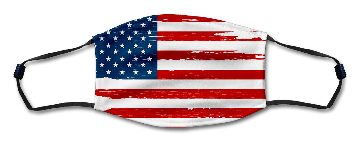 American Flag Distressed Mask