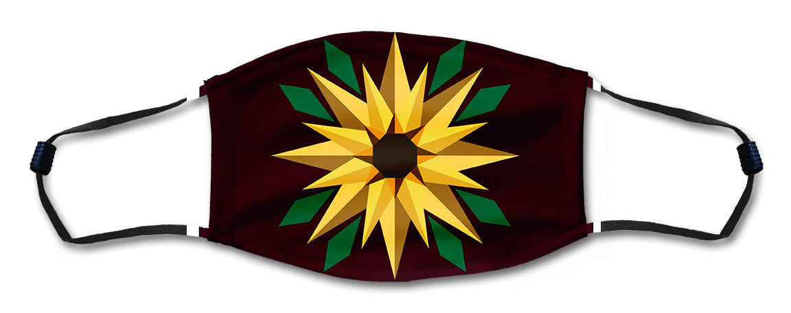 Sunflower Burgundy Mask