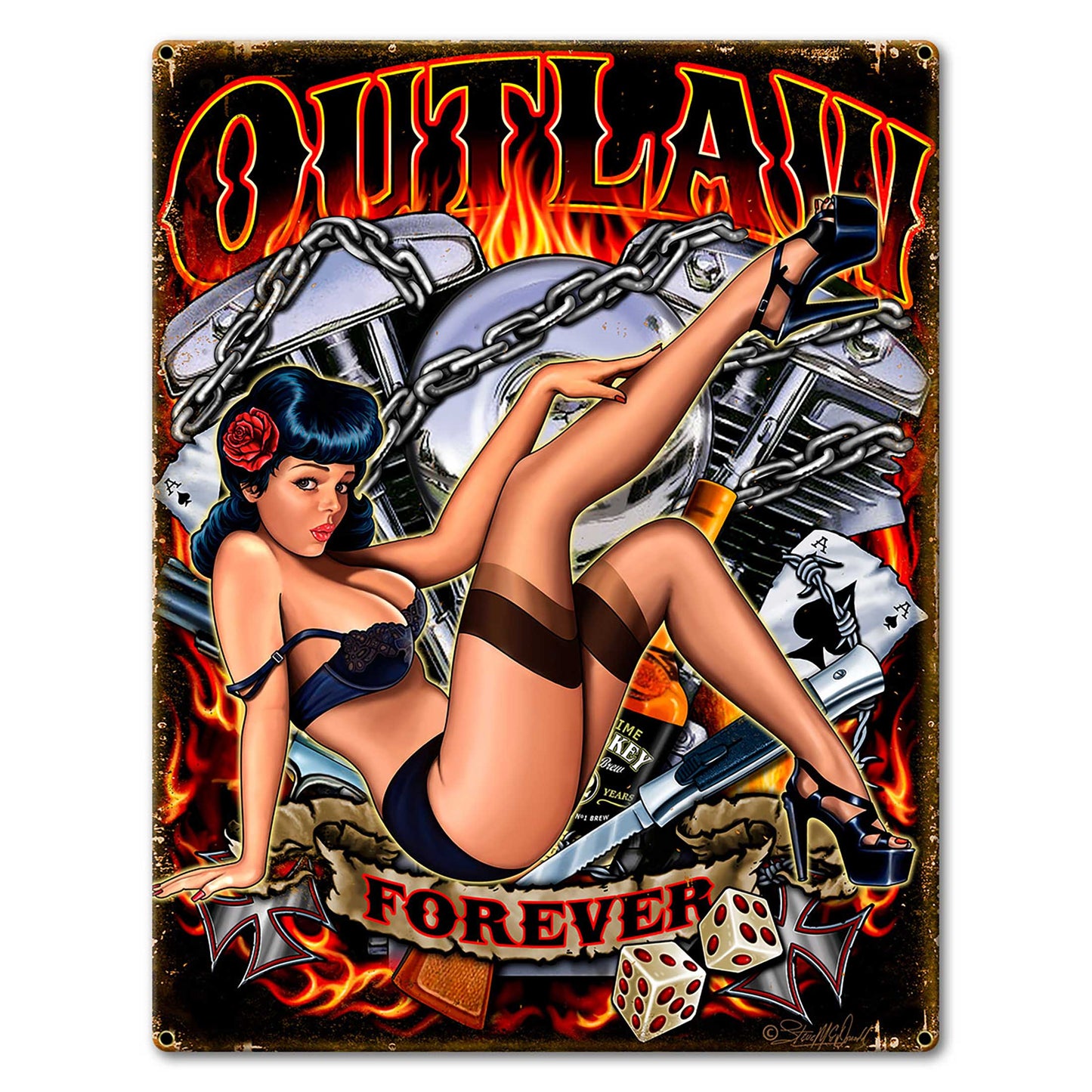 Outlaw Forever 18 x 24 Custom Shape