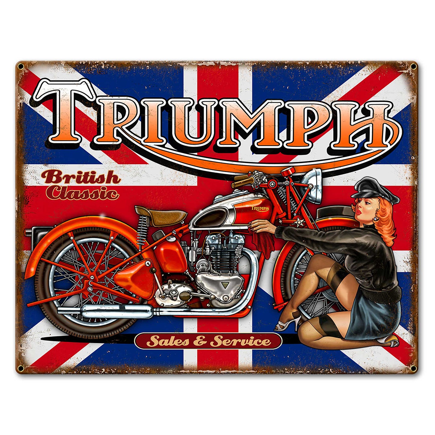 Triumph Bike 6 16 x 12 Custom Shape
